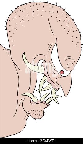 brutto mostro illustrazione Illustrazione Vettoriale