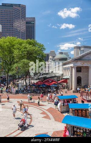 Faneuil Hall and Marketplace Center, Boston, ma Stati Uniti Foto Stock
