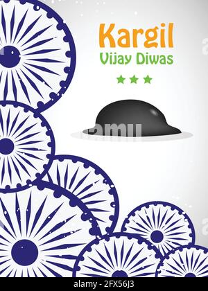 Indian Kargil Vijay Diwas background Illustrazione Vettoriale