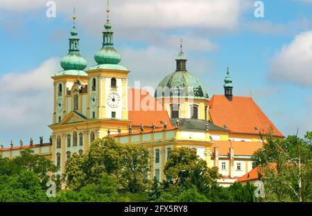 Chiesa della Visitazione della Vergine Maria, Svaty Kopecek, Czechia Foto Stock