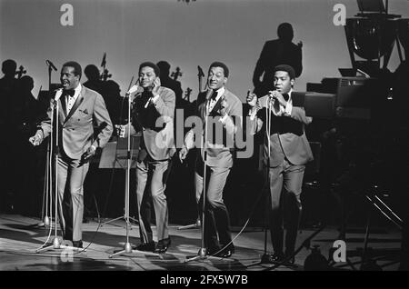 Gran gala del disco . The Four Tops, 8 marzo 1968, cantanti, Paesi Bassi, foto agenzia stampa del xx secolo, notizie da ricordare, documentario, fotografia storica 1945-1990, storie visive, Storia umana del XX secolo, che cattura momenti nel tempo Foto Stock