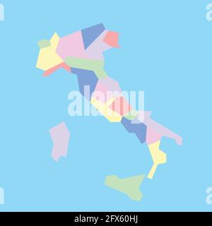 mappa vettoriale dell'italia da studiare Illustrazione Vettoriale