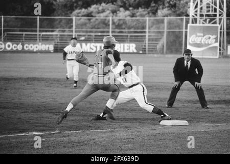 Haarlem baseball settimana Olanda contro Giappone, 16 agosto 1978, baseball, sport, I Paesi Bassi, foto agenzia stampa del XX secolo, notizie da ricordare, documentario, fotografia storica 1945-1990, storie visive, Storia umana del XX secolo, che cattura momenti nel tempo Foto Stock