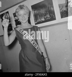 Cinestud princess 1963 Judith Bosch, 13 settembre 1963, Paesi Bassi, foto agenzia stampa del XX secolo, notizie da ricordare, documentario, fotografia storica 1945-1990, storie visive, Storia umana del XX secolo, che cattura momenti nel tempo Foto Stock