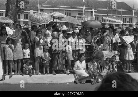 Indonesia, Giacarta, sfilata a favore del giorno dell'indipendenza, 20 agosto 1971, sfilate, Paesi Bassi, foto agenzia stampa del xx secolo, notizie da ricordare, documentario, fotografia storica 1945-1990, storie visive, Storia umana del XX secolo, che cattura momenti nel tempo Foto Stock