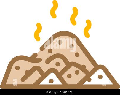 immagine vettoriale dell'icona del colore del compost del palo Illustrazione Vettoriale