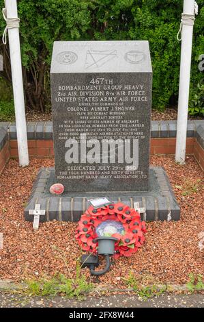 Memoriale al 467th gruppo di bombardamento pesante Rackheath Norwich Norfolk Foto Stock
