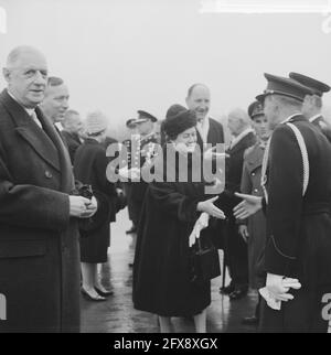 Visita del Presidente De Gaulle nei Paesi Bassi. De Gaulle, De Gaulle e LUN, 16 marzo 1963, visite, Paesi Bassi, foto agenzia stampa del XX secolo, notizie da ricordare, documentario, fotografia storica 1945-1990, storie visive, Storia umana del XX secolo, che cattura momenti nel tempo Foto Stock