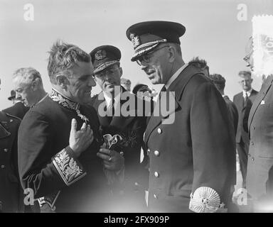 Visita la coppia reale svedese, terzo giorno, visita Zeeland, 28 aprile 1955, Coppie reali, Visite, Paesi Bassi, foto agenzia stampa del XX secolo, notizie da ricordare, documentario, fotografia storica 1945-1990, storie visive, Storia umana del XX secolo, che cattura momenti nel tempo Foto Stock