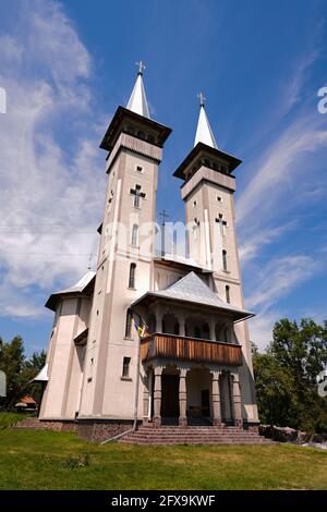 Chiesa ortodossa rumena nel villaggio di Breb, Maramures, Romania Foto Stock