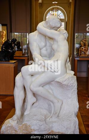 Francia, Parigi, il museo Rodin, il bacio Foto Stock