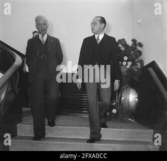 Hall di apertura del Carlton Hotel. Apertura, 16 ottobre 1952, aperture, Paesi Bassi, foto agenzia stampa del xx secolo, notizie da ricordare, documentario, fotografia storica 1945-1990, storie visive, Storia umana del XX secolo, che cattura momenti nel tempo Foto Stock