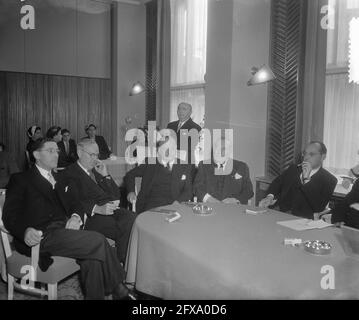 Hall di apertura del Carlton Hotel. Apertura, 16 ottobre 1952, aperture, Paesi Bassi, foto agenzia stampa del xx secolo, notizie da ricordare, documentario, fotografia storica 1945-1990, storie visive, Storia umana del XX secolo, che cattura momenti nel tempo Foto Stock