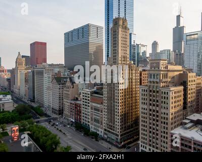 Chicago, Illinois, Stati Uniti. 25 Maggio 2021. Vista aerea di Windy City, Chicago Illinois credito: Walter G Arce Sr Grindstone medi/ASP/ZUMA Wire/Alamy Live News Foto Stock