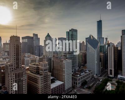 Chicago, Illinois, Stati Uniti. 25 Maggio 2021. Vista aerea di Windy City, Chicago Illinois credito: Walter G Arce Sr Grindstone medi/ASP/ZUMA Wire/Alamy Live News Foto Stock