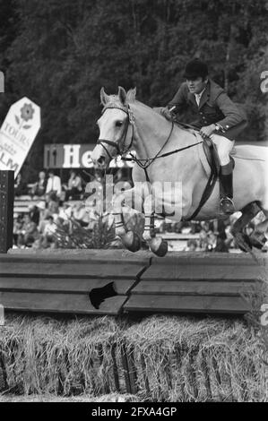 CHIO a Rotterdam, F. Ligges (Germania occidentale) in azione, 13 settembre 1972, concorsi, Paesi Bassi, foto agenzia stampa del xx secolo, notizie da ricordare, documentario, fotografia storica 1945-1990, storie visive, Storia umana del XX secolo, che cattura momenti nel tempo Foto Stock