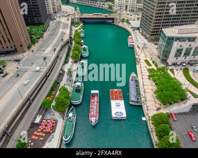 Chicago, Illinois, Stati Uniti. 26 Maggio 2021. Vista aerea di Windy City, Chicago Illinois credito: Walter G Arce Sr Grindstone medi/ASP/ZUMA Wire/Alamy Live News Foto Stock