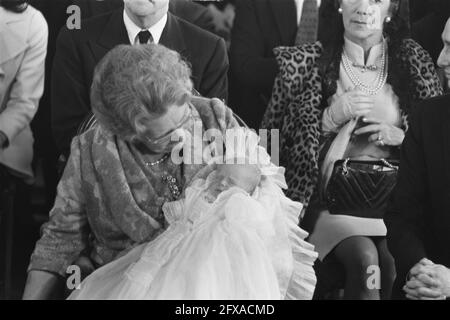 Battesimo del principe Carlos Xavier Bernardo, figlio della principessa Irene, al Castello Lignieres (Francia)jr., 10 febbraio 1970, cerimonie battesimali, Paesi Bassi, foto agenzia stampa del xx secolo, notizie da ricordare, documentario, fotografia storica 1945-1990, storie visive, Storia umana del XX secolo, che cattura momenti nel tempo Foto Stock