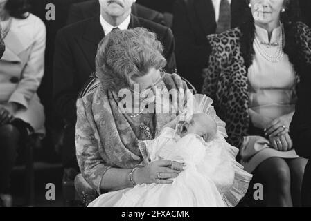 Battesimo del principe Carlos Xavier Bernardo, figlio della principessa Irene, a Castello Lignieres (Francia), 10 febbraio 1970, cerimonie battesimali, Paesi Bassi, foto agenzia stampa del xx secolo, notizie da ricordare, documentario, fotografia storica 1945-1990, storie visive, Storia umana del XX secolo, che cattura momenti nel tempo Foto Stock