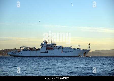 Funivia Ren Descartes nel porto di Tolone Foto Stock