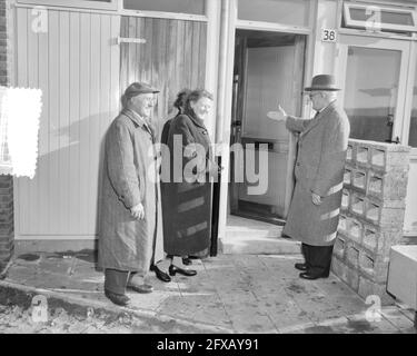 Primi abitanti Digna Johannapolder Rotterdam, 2 marzo 1957, abitanti, Paesi Bassi, foto agenzia stampa del xx secolo, notizie da ricordare, documentario, fotografia storica 1945-1990, storie visive, Storia umana del XX secolo, che cattura momenti nel tempo Foto Stock