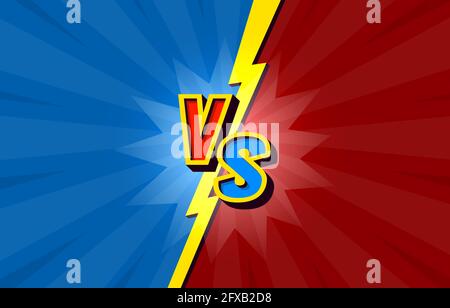 Contro la copertina del gioco, contro lo sport banner, concetto di squadra. Sfondo dell'illustrazione vettoriale Illustrazione Vettoriale
