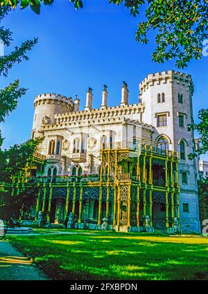 Castello Hluboka nella Repubblica Ceca Foto Stock