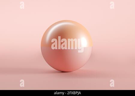 Rappresentazione tridimensionale della sfera rosa e arancione Foto Stock