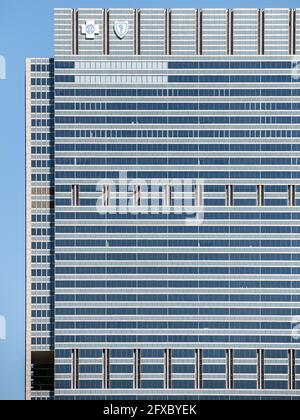 Blue Cross Blue Shield Tower, progettato da Lohan Associates e Goettsch Partners Foto Stock