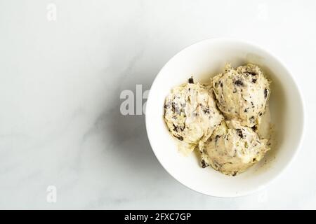 Biscotti e gelato al gelato Foto Stock