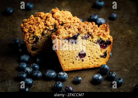 Torta al caffè di mirtillo Foto Stock