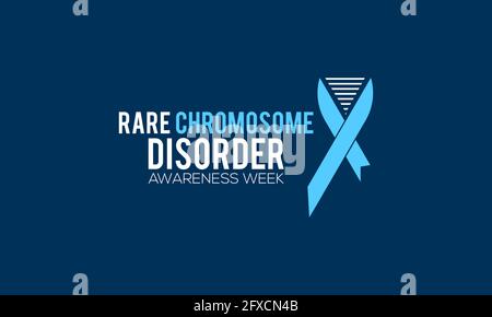 Raro cromosoma disorder awareness Week Vactor Banner osservato il mese di giugno di ogni anno. Sfondo vettoriale campagna di consapevolezza, banner, poster, modello di scheda Illustrazione Vettoriale