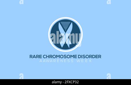 Raro cromosoma disorder awareness Week Vactor Banner osservato il mese di giugno di ogni anno. Sfondo vettoriale campagna di consapevolezza, banner, poster, modello di scheda Illustrazione Vettoriale