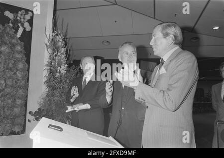Prince Claus apre una nuova sede Rabobank a Utrecht, 12 settembre 1984, Openings, Paesi Bassi, foto agenzia stampa del xx secolo, notizie da ricordare, documentario, fotografia storica 1945-1990, storie visive, Storia umana del XX secolo, che cattura momenti nel tempo Foto Stock