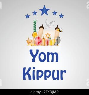 ebraico yom kippur Illustrazione Vettoriale