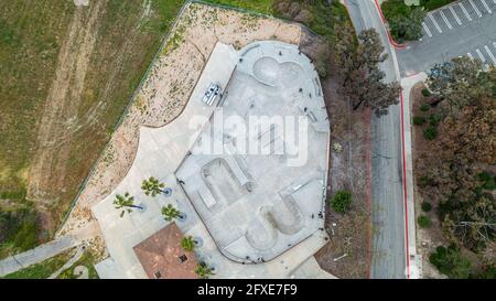 Veduta dall'alto dello Skatepark di San Clemente (Ralph's) Foto Stock