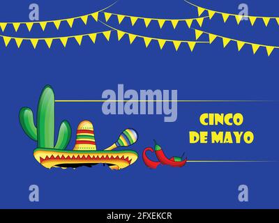 Cinco De Mayo sfondo Illustrazione Vettoriale