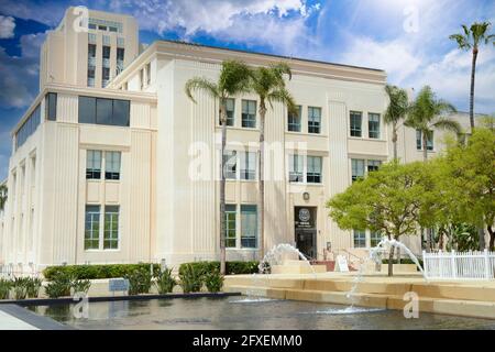 L'edificio della Contea di San Diego, in stile rinascita spagnolo/Beaux-Arts del 1938, sulla Pacific Hwy a San Diego, California Foto Stock