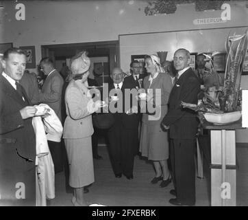 Ufficio di consulenza tè Europa, Singel 170/72, inaugurazione della nuova sala espositiva e così via, 29 maggio 1950, mostre, tè, I Paesi Bassi, foto agenzia stampa del XX secolo, notizie da ricordare, documentario, fotografia storica 1945-1990, storie visive, Storia umana del XX secolo, che cattura momenti nel tempo Foto Stock