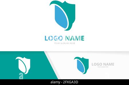 Combinazione di logo di protezione. Modello di logotipo di Business Guard. Illustrazione Vettoriale