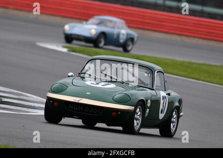 Mervyn Selwyn, Lotus Elan S3, HSCC Historic Road Sports Championships, Historic Sports Car Club, HSCC, International Trophy Meeting, Silverstone Grand Foto Stock