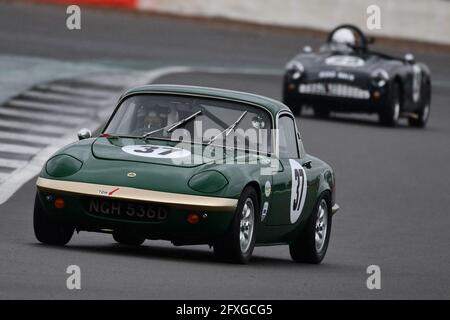 Mervyn Selwyn, Lotus Elan S3, HSCC Historic Road Sports Championships, Historic Sports Car Club, HSCC, International Trophy Meeting, Silverstone Grand Foto Stock