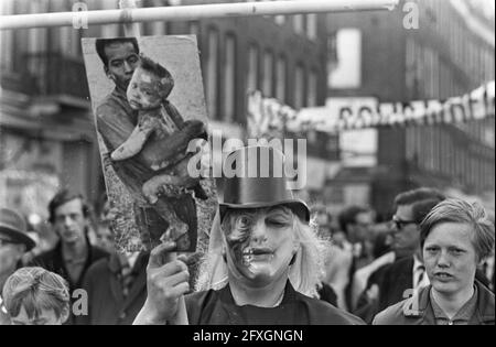 Vietnam-dimostrazione, 20 maggio 1967, DIMOSTRAZIONI, Paesi Bassi, foto agenzia stampa del xx secolo, notizie da ricordare, documentario, fotografia storica 1945-1990, storie visive, Storia umana del XX secolo, che cattura momenti nel tempo Foto Stock