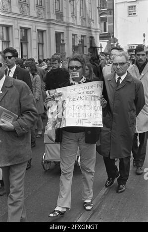 Vietnam-dimostrazione, 20 maggio 1967, DIMOSTRAZIONI, Paesi Bassi, foto agenzia stampa del xx secolo, notizie da ricordare, documentario, fotografia storica 1945-1990, storie visive, Storia umana del XX secolo, che cattura momenti nel tempo Foto Stock