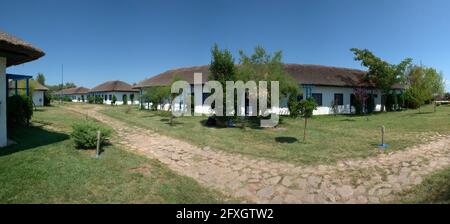 Villaggio di Gura Portitei, penisola di Portita sul delta del Danubio, file grande, Romania, Europa dell'Est Foto Stock