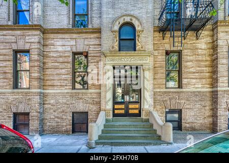 161 Prospect Park West, casa di appartamenti in stile romanico a Park Slope. Foto Stock