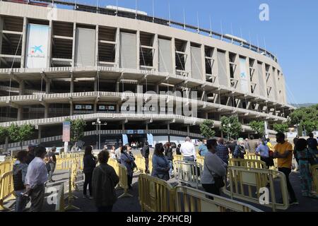 Barcellona, Spagna. 27 maggio 2021. Vaccinazioni contro Covid-19 al Camp Nou, Barcellona 27 maggio 2021 Credit: CORDON PRESS/Alamy Live News Foto Stock