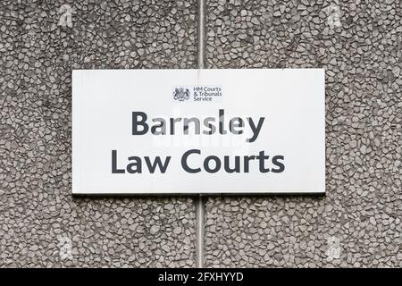 Barnsley Law Courts firma, Barnsley, South Yorkshire, Inghilterra, Regno Unito Foto Stock