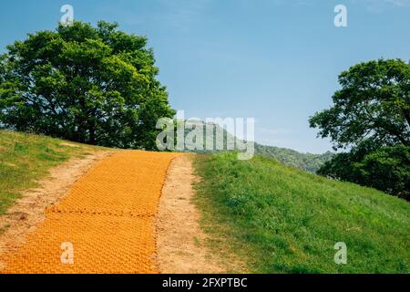 Daeseong-dong antiche tombe a Gimhae, Corea Foto Stock