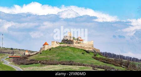 Cittadella di Rupea nella Contea di Brasov, Romania, Europa Foto Stock